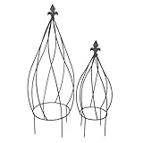 Spetebo Metall Rankhilfe in Zwiebel Form - 2er Set - Pflanzen Rankgitter Garten...