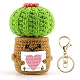 Foydream Pocket Hug Positive Kaktus, Gestrickte Puppe mit Positivitätskarte,...