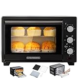 Steinborg® 25 Liter Mini Backofen mit Umluft Pizza Ofen inkl. Backblech und...