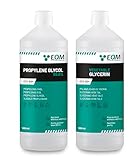 EQM SOLUCIONES QUIMICAS | Pflanzliches Glycerin + Propylenglykol | 1L+1L | 100%...