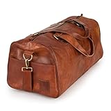 Berliner Bags Vintage Weekender Oslo Reisetasche aus Leder Damen Herren Braun...