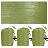 Notfall Schlafsack, Set 3-teilig Biwaksack Ultraleicht, Hüttenschlafsack...