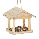 Relaxdays Vogelhaus zum Aufhängen, Vogelhäuschen Garten und Balkon,...