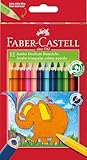 Faber-Castell 116501 - Jumbo Buntstifte dreikant, 5.4 mm, 12er Karton