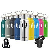 Super Sparrow Trinkflasche Edelstahl - 500ml - Auslaufsicher Thermoskanne,...
