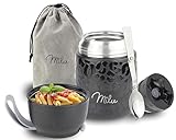 Milu® Thermobehälter 450 ml | Edelstahl Warmhaltebehälter | Essensbehälter |...