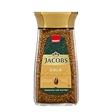 Jacobs Gold löslicher Bohnenkaffee, Instant Kaffee, 200 g im Glas, für 112...