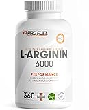 L-Arginin 360 Kapseln vegan - mit 6000 mg pflanzlichem L-Arginin aus...