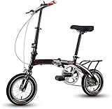 Kcolic 12 Zoll Klapprad, Kompaktes Citybike, Für Studenten Und Erwachsene,...