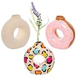 Baker Ross FX702 Keramische Donut-Vasen - 3er-Pack, Keramik-Rohlinge zum...