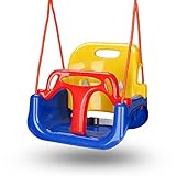 Lospitch Babyschaukel Kinderschaukel 3 in 1, Garten Spielzeug Schaukel für Baby...