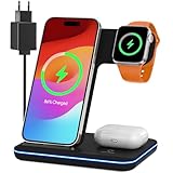 Induktive Ladestation für Apple Wireless Charger 3 in 1: 2024 Neu Kabelloses...