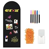 Magnetische Tafelfolie Selbstklebend Schwarz 120x45 cm – Abwischbare...