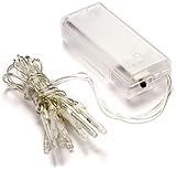 Ambients 20er Mini-LED Lichterkette warmweiß – Energiesparend – 190 cm + 30...