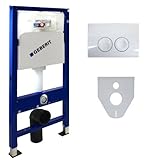 Geberit Duofix Basic UP 100 WC-Vorwandelement WC SET mit Platte Delta 21 weiß,...
