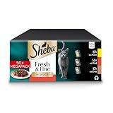 SHEBA CATCARE Pouch Wet Fresh & FINE (Meat) Chunks IN Gravy Adult 50G Multipack...