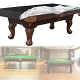 CXAFQ 7Ft Billard Tisch Staubabdeckung, Schwarz, Gewicht 350g, Enthält Eine...