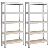 SONGMICS Schwerlastregal, 2er Set, Kellerregal, Lagerregal, 30 x 75 x 150 cm,...