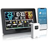 Brandson - Wetterstation Wlan mit Außensensor - WiFi mit App Tuya und SmartLife...