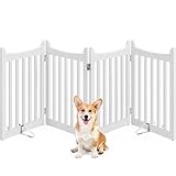Yaheetech Absperrgitter Hund Schutzgitter, HxB: 60,5 x 201,5 cm, Treppengitter...