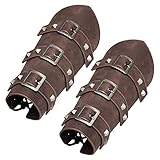 jerbro 1 Paar Mittelalterliche Armschienen Wikinger-Leder-Schnalle-Armschienen...