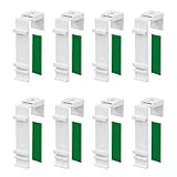 ShnminEU 8 STK. Klemmhalter lang für Klemmfix Doppelrollo Duo-Rollo zum Klemmen...