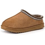 Fallzor Hausschuhe Damen Warme Winter Slippers Haus Komfortable Mules mit Weichem Faux Lammfell Futter Rutschfeste Pantoffeln Indoor Outdoor