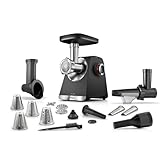 Bosch MultiPower Serie 6 Fleischwolf MFWS660B, 3 Lochscheiben (3, 4,5 und 8 mm),...