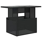 vidaXL Gartentisch, Esstisch Beistelltisch mit Glasplatte, Tisch Verstellbare...