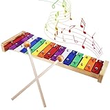 Xylophon Kinder, 15 Töne Regenbogentaste Xylophon Musikinstrumente für Kinder...