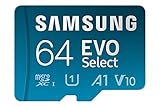 Samsung EVO Select (2024) microSD-Karte + SD-Adapter, 64 GB, Speicherkarte für...