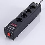 Pailvens Netzfilter Steckdosenleiste HiFi, 4 Fach Entstörfilter Steckdose mit...