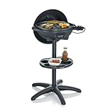 SEVERIN Barbecue-/Standgrill mit Haube, Elektrogrill mit Thermostat, Grillplatte...