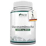 Glucosamin Sulfat 1500mg 2KCI Hochdosiert - 365 Tabletten - Versorgung für ein...