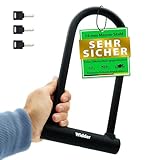 WIDDER Extrem Sicheres Fahrradschloss Bügelschloss [Chrom-Stahl...
