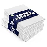 LivinEase Stoffservietten aus Baumwolle – 12 Stück Weiß Tischservietten –...