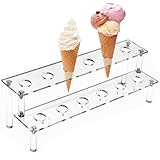 Generisch Eistüte Halter Acryl Eistütenhalter 12 Löcher Transparent Eiswaffel...