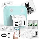 Verbesserter Bluetooth Etikettendrucker – Portabler Mini Thermo Stickerdrucker...