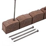 e-floor 4 x Flexible Rasenkante Kunststoff 120 x 8 cm Hoch - Garten...