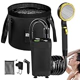 Tragbare Campingdusche - 6000mAh Camping Dusche Akku mit Pumpe und 20L...