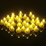 AUAUY LED Ballons Lichter, 30 Stück Mini LED Licht Leuchtkugeln, Runde Led...
