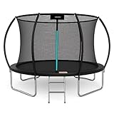 Trampolin Outdoor,Ø 244/305/366 cm 8 FT/10FT/12FT Trampolin mit Sicherheitszaun...