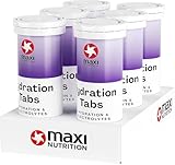 MaxiNutrition Hydration Tabs Black Currant, Elektrolyte-Tabletten für erfrischendes Fitnessgetränk, Regenerierung des Mineralhaushalts, zuckerfrei, vegan, ohne künstliche Aromen, 1 Stück (6er Pack)