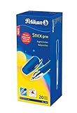 Pelikan Kugelschreiber Stick pro, 1 Box mit 20 Stück, Schreibfarbe: blau