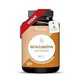 Beta Carotin Kapseln Hochdosiert & Vegan – Vorstufe von Vitamin A - Strahlende...