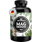 Magnesium hochdosiert Kapseln - 365 Stück (Jahresvorrat) - 664mg je Kapsel,...