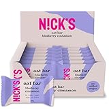 NICKS Haferriegel ohne Zuckerzusatz, Blaubeer-Zimt Flapjack Vegan Snack,...