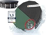 Planenfux® Poolabdeckung rund 550 cm (Für Ø 500-550cm Becken) | 2-in-1 Pool...