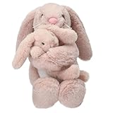 Depesche 13509 Princess Mimi - Kuscheltier Hase Nelly mit Baby-Hase, in Rosa und...