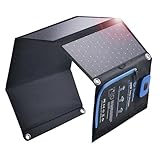 BigBlue 28W Tragbares Solar-Ladegerät mit 2 Ports (USB-C/USB-A), 5V/4A...